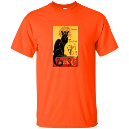 Vintage Poster Le Chat Noir - The Black Cat T-shirt Orange