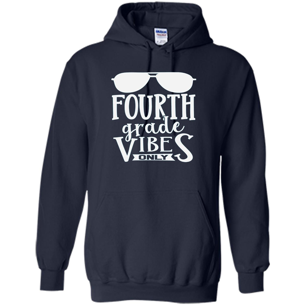 Fourth Grade Vibes Only T-shirt Back To School T-Shirt Navy