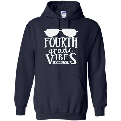 Fourth Grade Vibes Only T-shirt Back To School T-Shirt Navy