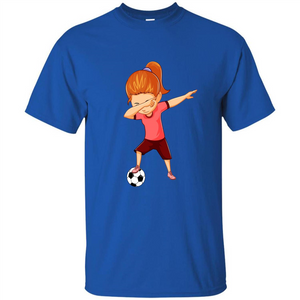 Soccer T-shirt For Girls Funny Dabbing Dab Dance Soccer Ball