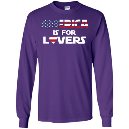 America Is For Lovers T-shirt Purple