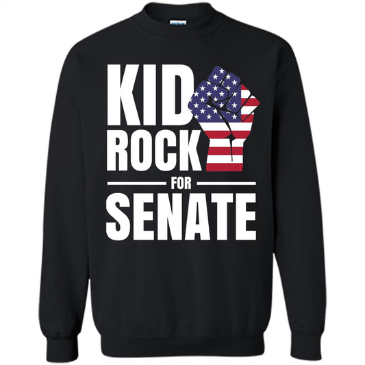 CAMPAIGN Kid For US Senate Election. In Rock We Trust T-shirt Black