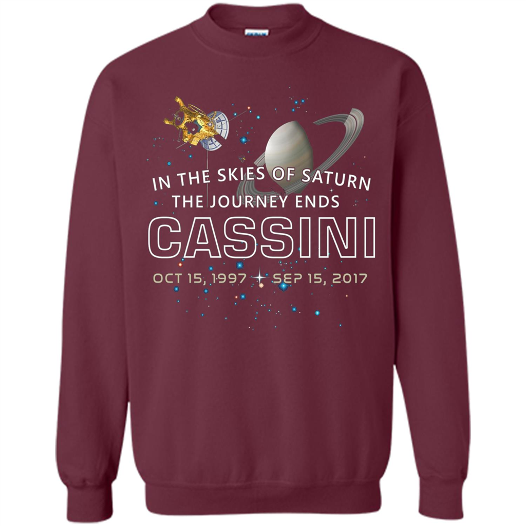 Cassini Spacecraft End Of Mission At Saturn T-shirt Maroon