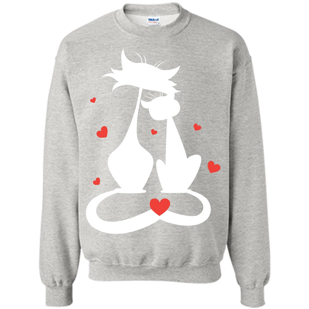 Cat Lover T-shirt Cat Couples Ash