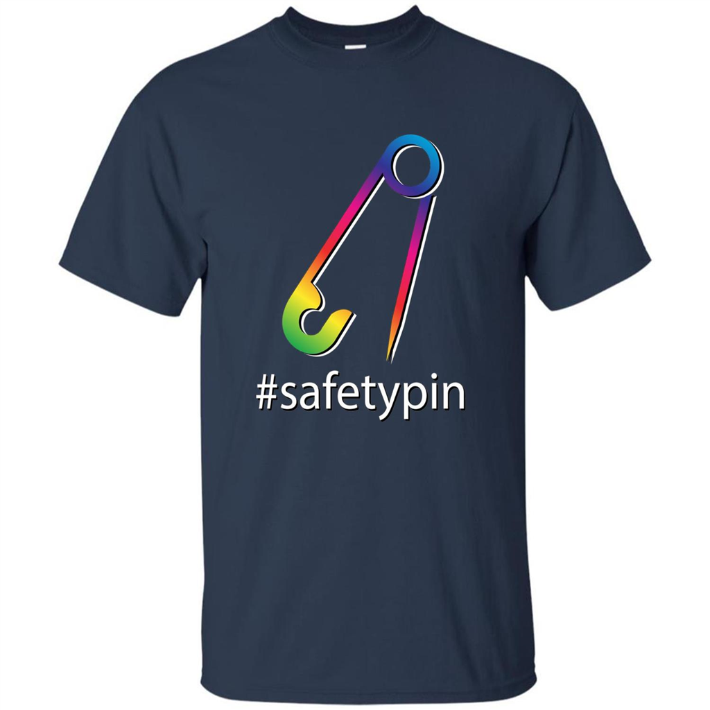 Safety Pin Campaign Against Violence T-Shirt Navy