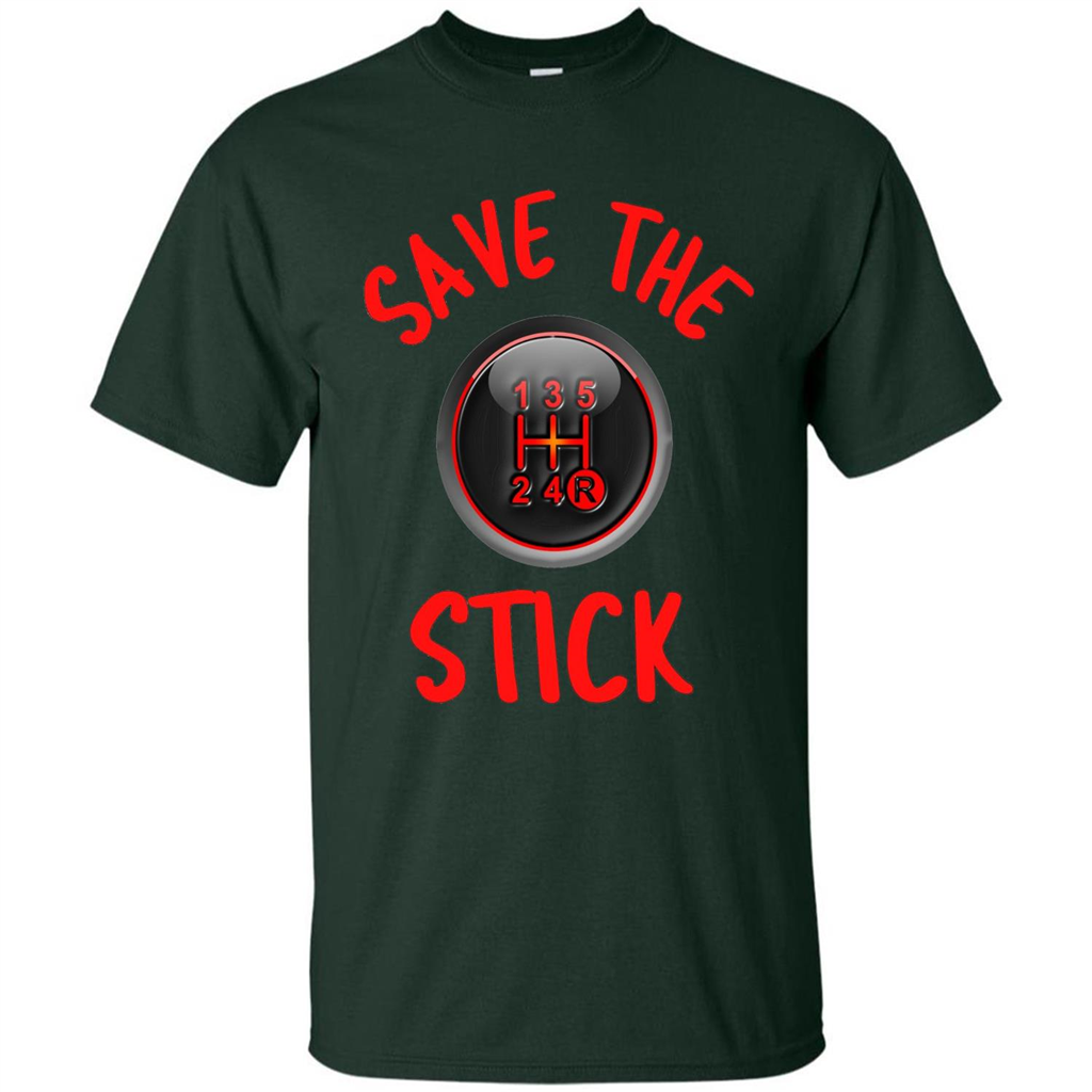 Car Racing T-Shirt Save The Stick Forest Green