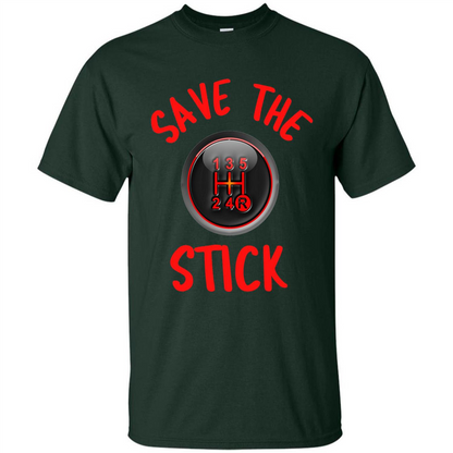 Car Racing T-Shirt Save The Stick Forest Green