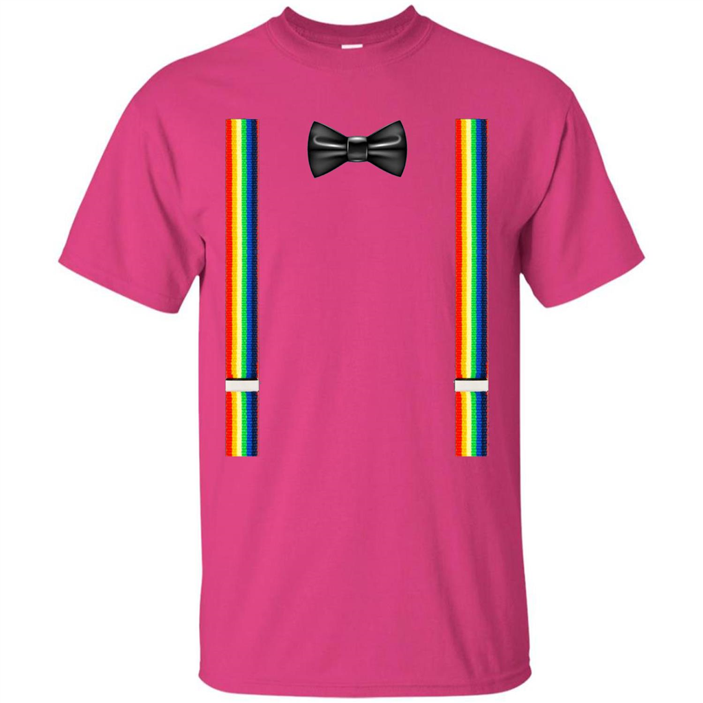 Suspenders And Bowtie Clown Costume T-shirt Heliconia