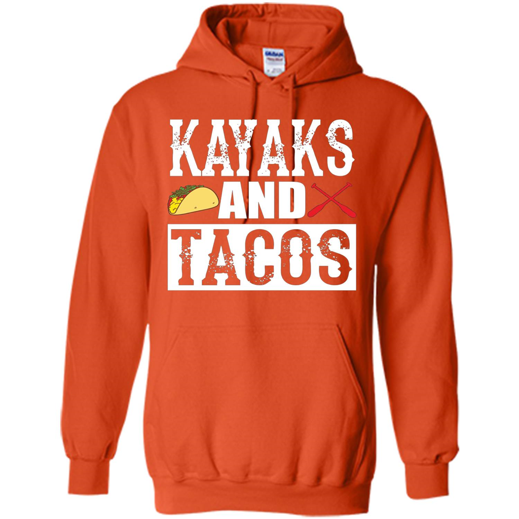 Funny Taco T-shirt Kayaks and Tacos Orange