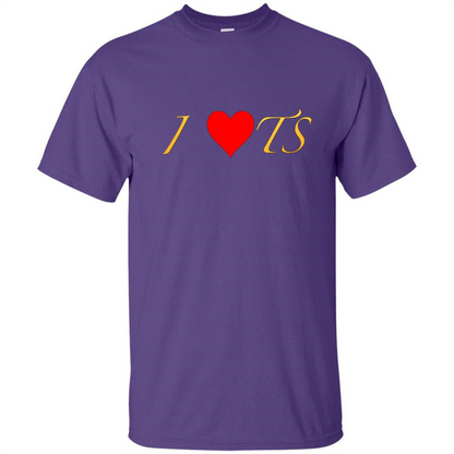 I Heart TS T-Shirt I Love TS Purple