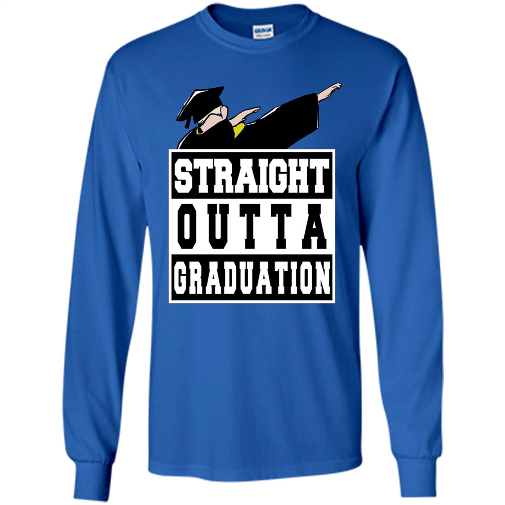 Straight Outta Graduation Dab Shirt College Graduate Gifts Royal