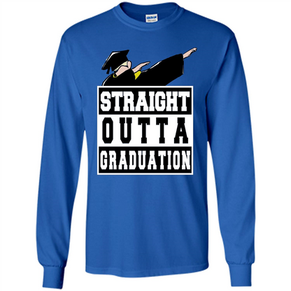 Straight Outta Graduation Dab Shirt College Graduate Gifts Royal