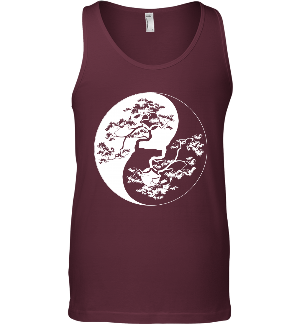 Yin Yang Tree Shirt Tank Top Tank Top Maroon