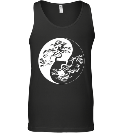 Yin Yang Tree Shirt Tank Top Tank Top Black