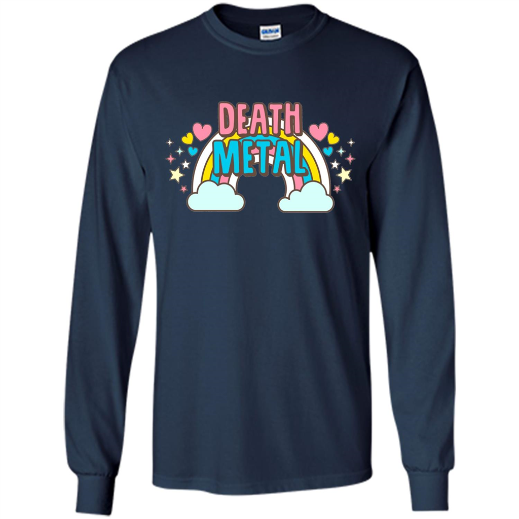 Death Metal Rainbow Cute T-Shirt Navy
