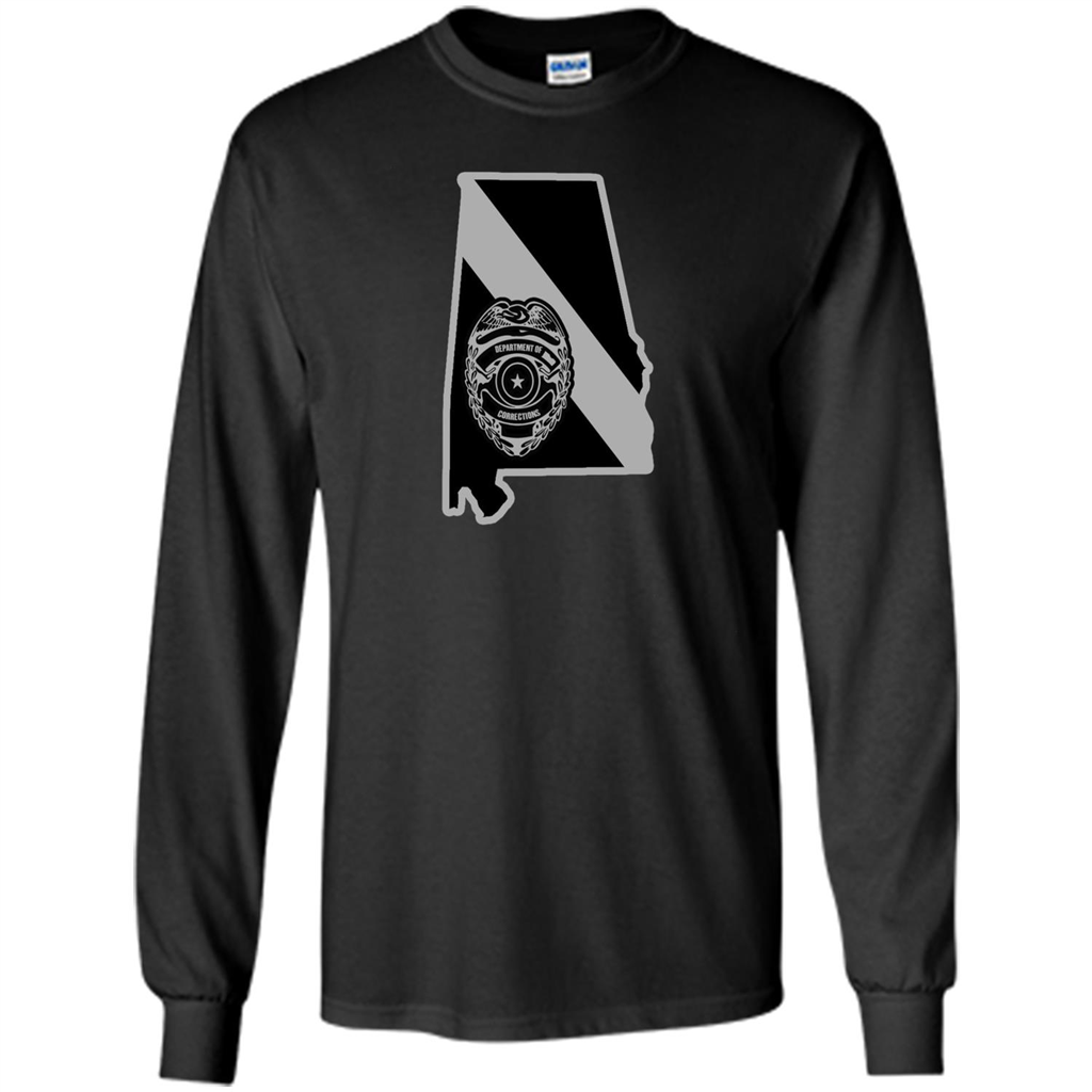 Corrections Officer Thin Silver Line Family Support Alabama Black