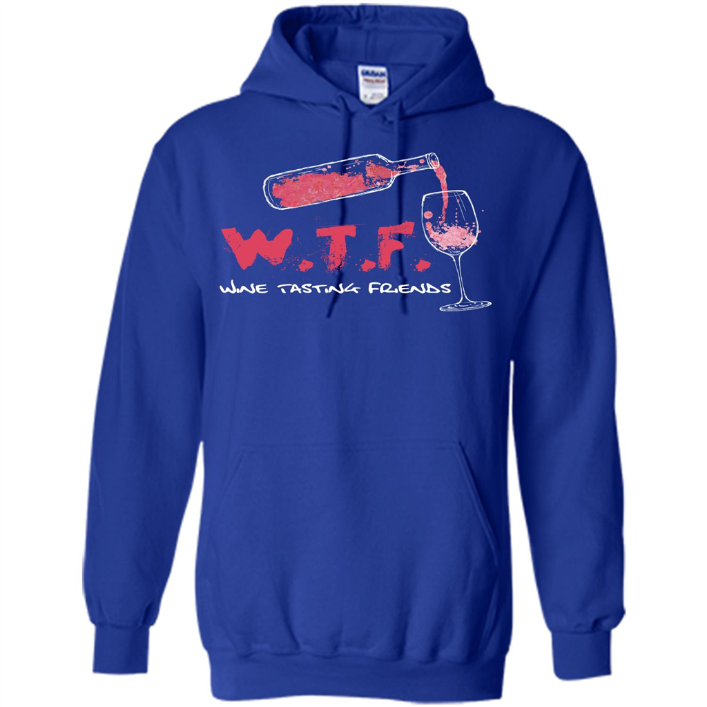 Wine T-shirt W.T.F Wine Tasting Friends T-shirt Royal