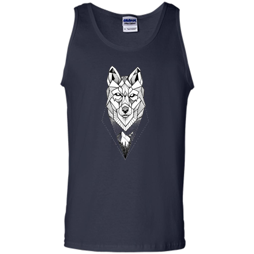 Wolf Moon Mountain Dreamcatcher Bohemian Spirit T-shirt Navy