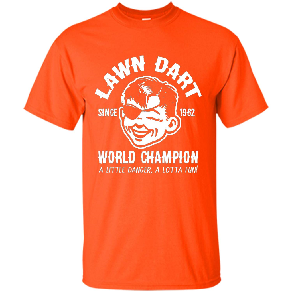 Lawn Dart Since 1962 World Champion Backyard Game T-shirt Orange