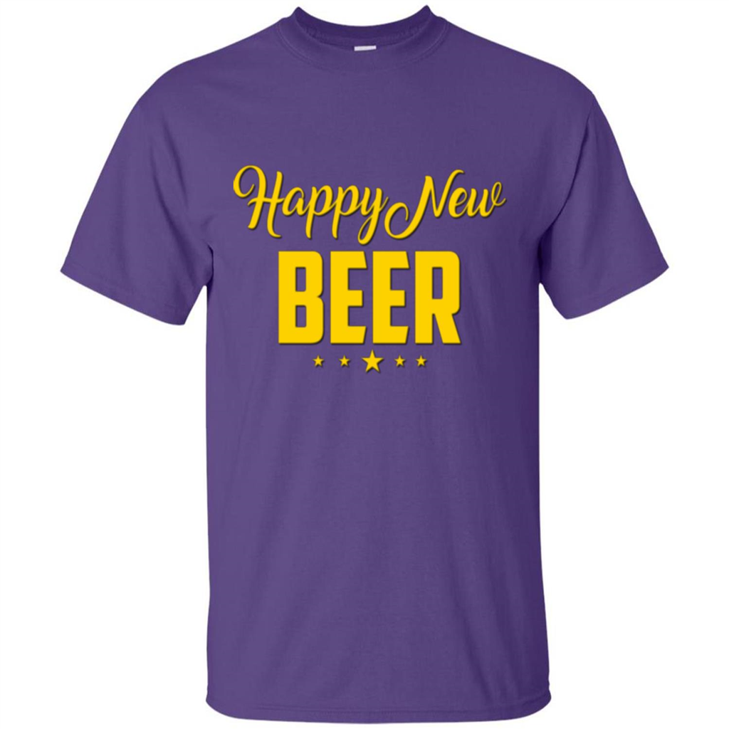 Happy New Beer T-shirt Beer Lover T-shirt Purple