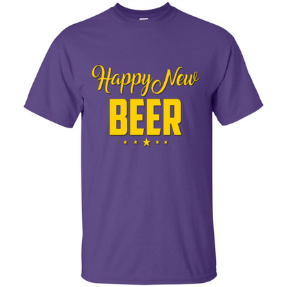 Happy New Beer T-shirt Beer Lover T-shirt Purple