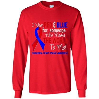 Congenital Heart Disease CHD T-Shirt Means The World To Me Red