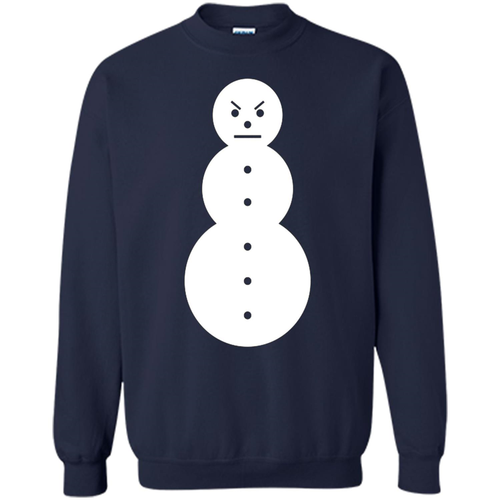 Christmas T-shirt Angry Snowman T Shirt Navy