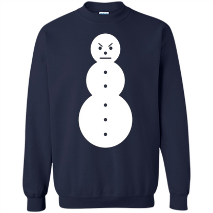 Christmas T-shirt Angry Snowman T Shirt Navy
