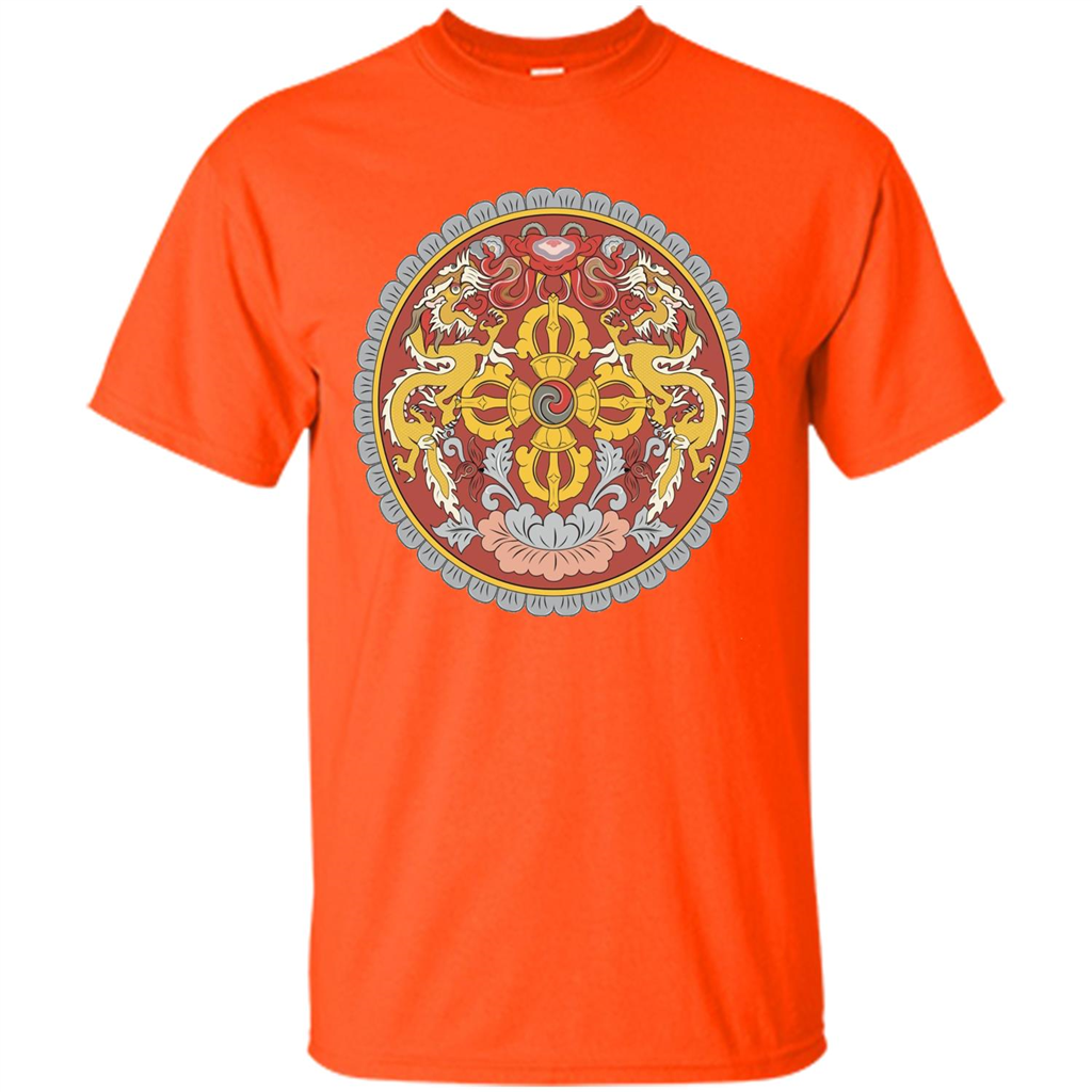Emblem Of Bhutan T-shirt Orange