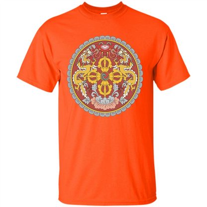 Emblem Of Bhutan T-shirt Orange