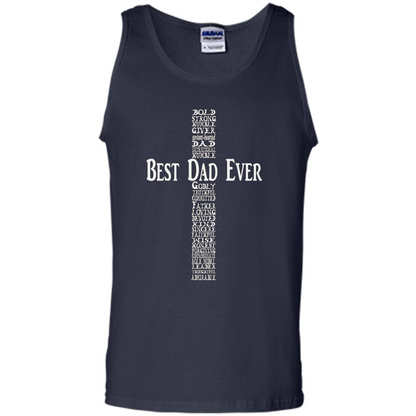 Mens Fathers Day T-shirt Christian Dad Navy