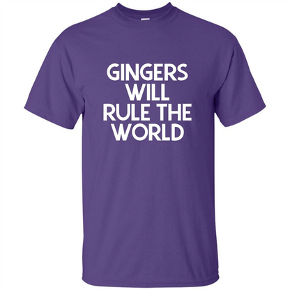 Gingers Will Rule The World T-shirt Purple