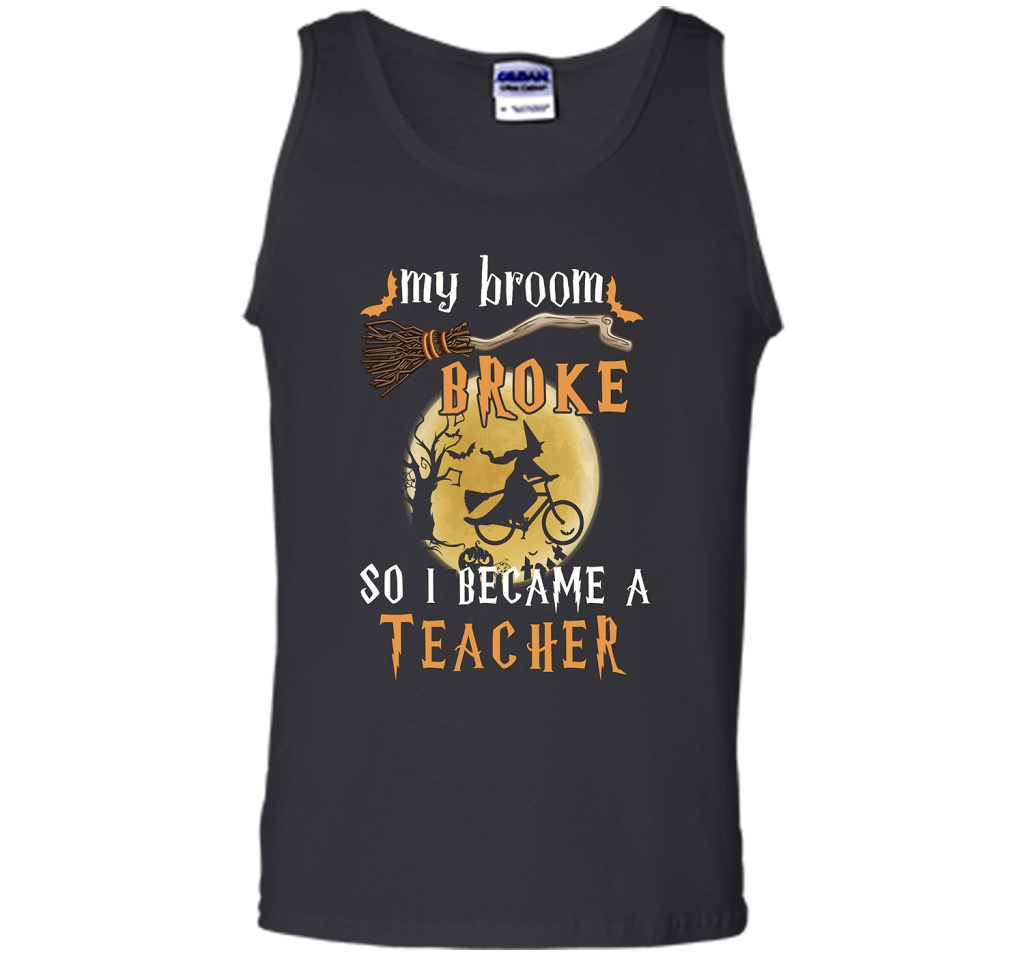 My Broom Broke So I Became A Teacher T-shirt Black