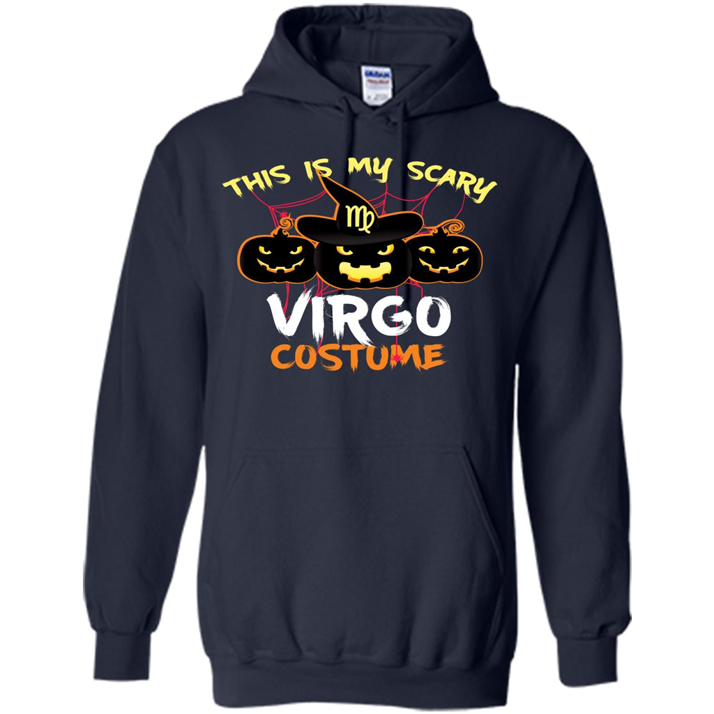 Halloween T-shirt This Is My Scary Virgo Costume T-shirt Navy