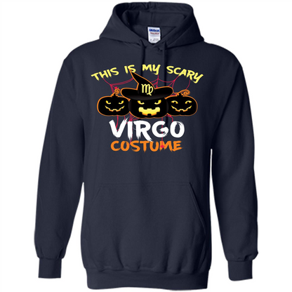 Halloween T-shirt This Is My Scary Virgo Costume T-shirt Navy