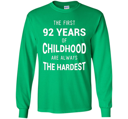 Funny 92nd Birthday Joke Gift 92 Years Old Novelty Gag Shirt cool shirt Irish Green