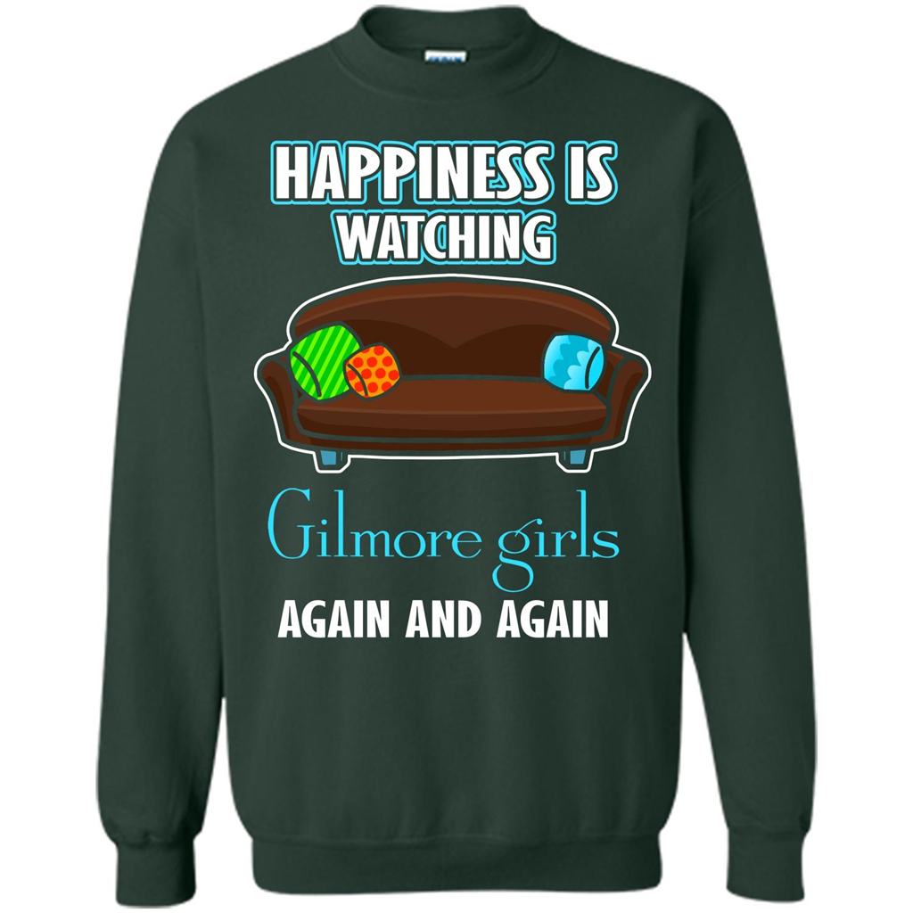 Movie T-shirt Happiness Is Watching Again And Again Forest Green