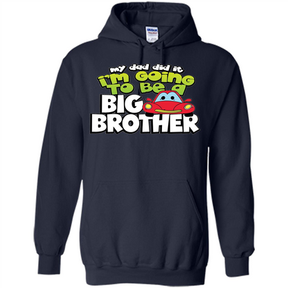 Car Brother T-shirt I'm Going To Be a Big Brother Navy