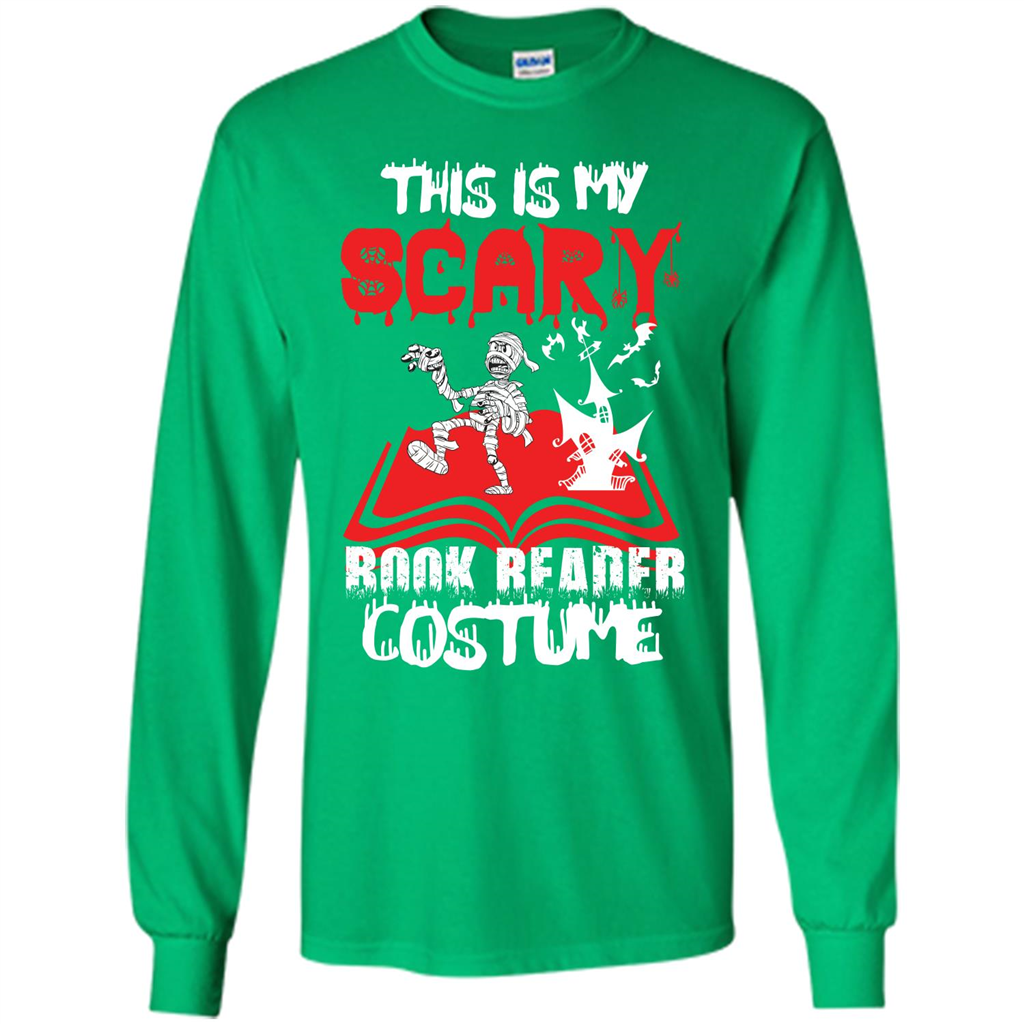 Halloween T-shirt This Is My Scary Book Reader Costume T-shirt Irish Green