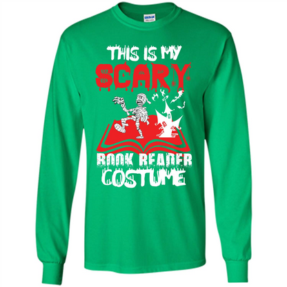 Halloween T-shirt This Is My Scary Book Reader Costume T-shirt Irish Green