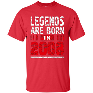 Birthday Gift T-shirt Legends Are Born In 2008 T-shirt