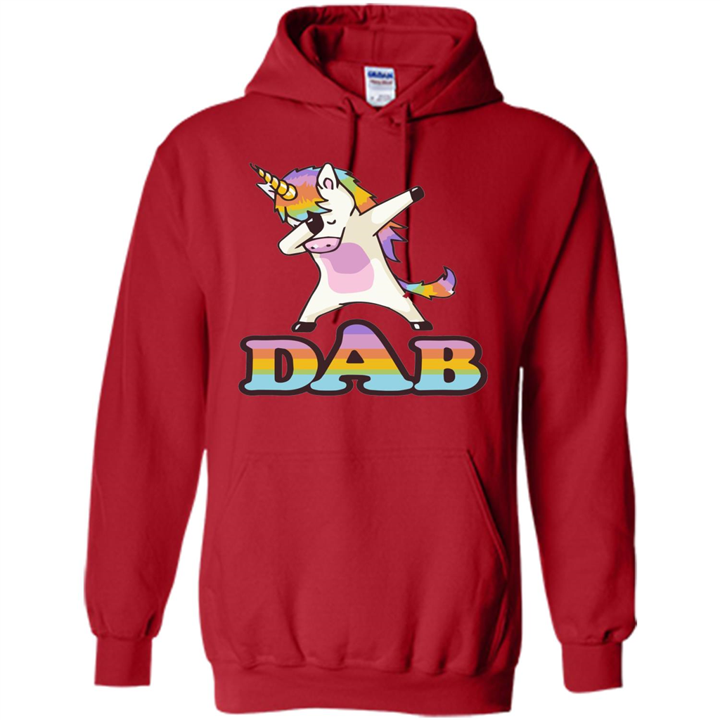Cute Unicorn Dabbing T-shirt Red