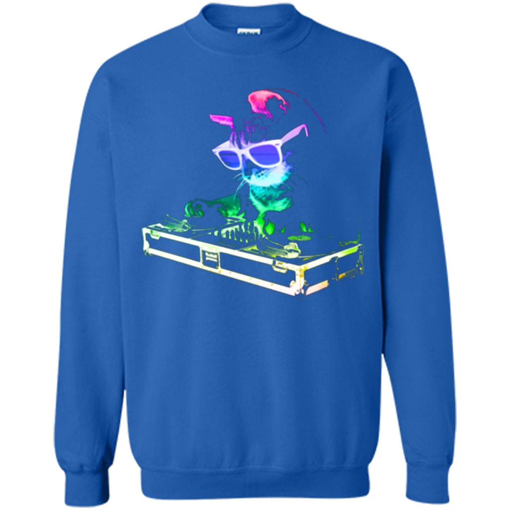 Cat Lover T-shirt House Cat Rainbow DJ Kitty Royal