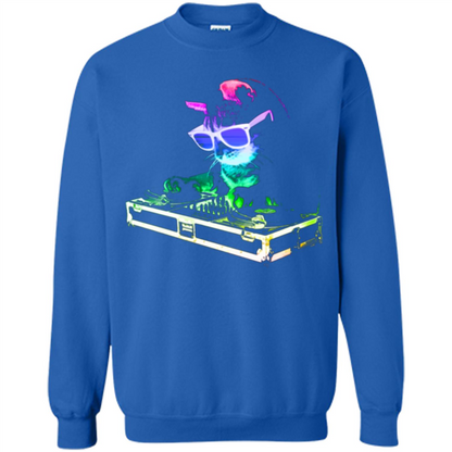 Cat Lover T-shirt House Cat Rainbow DJ Kitty Royal