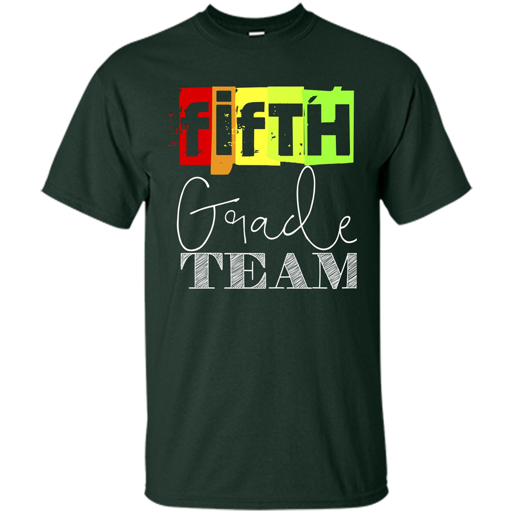 Fifth Grade Team T-shirt School Day T-shirt Forest Green