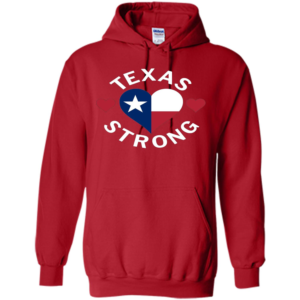Texas Strong Hurricane Harvey Heart 2017 T-shirt Red