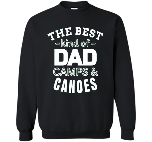 Men's Father's Day t shirt for Dad who camps and canoes t-shirt Black