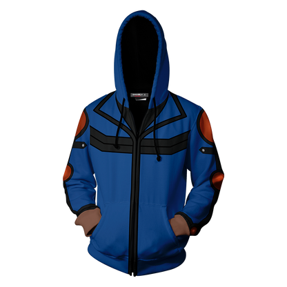 Yu-Gi-Oh! Fudo Yusei Cosplay New Look Zip Up Hoodie Jacket