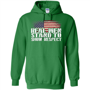 Military T-shirt Real Men Stand To Show Respect