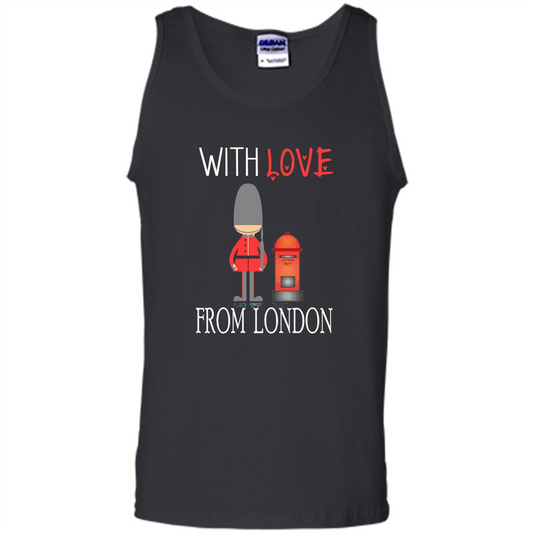 With Love From London England Britain Palace Guard T-shirt Black